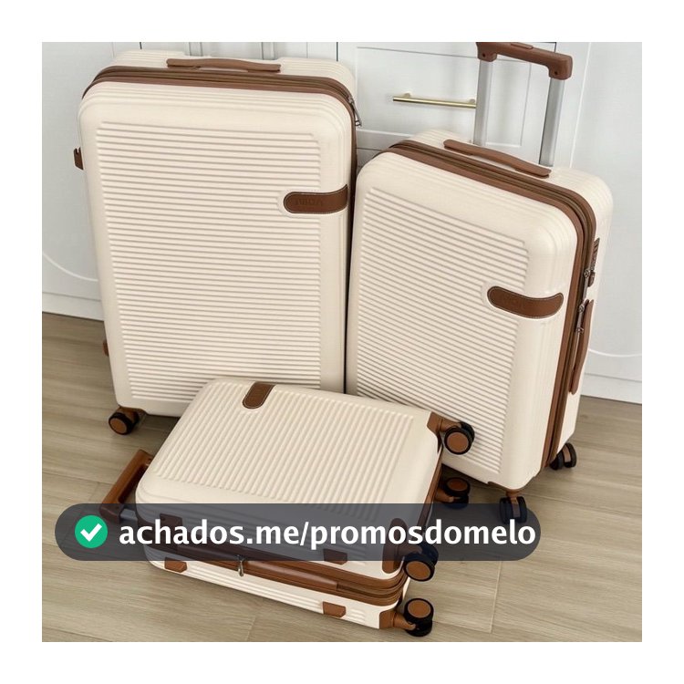 Mala Expansivel EGRANDE 40kg de bordo de em promoção  Mala de Viagem Feliz POLIPROPILENO