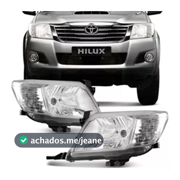 Farol dianteiro Toyota Hilux SR SRV Cromado 2012 2013 2014 2015