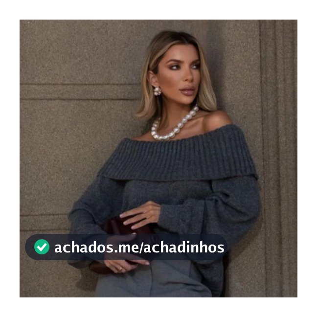 Blusa Feminina Mousse Ombro a Ombro Inverno 2026 Moda Feminina Trico Frio Macia Moura Tricot