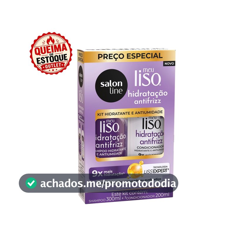 Kit Shampoo 300ml + Condicionador 200ml  Meu Liso Antifrizz