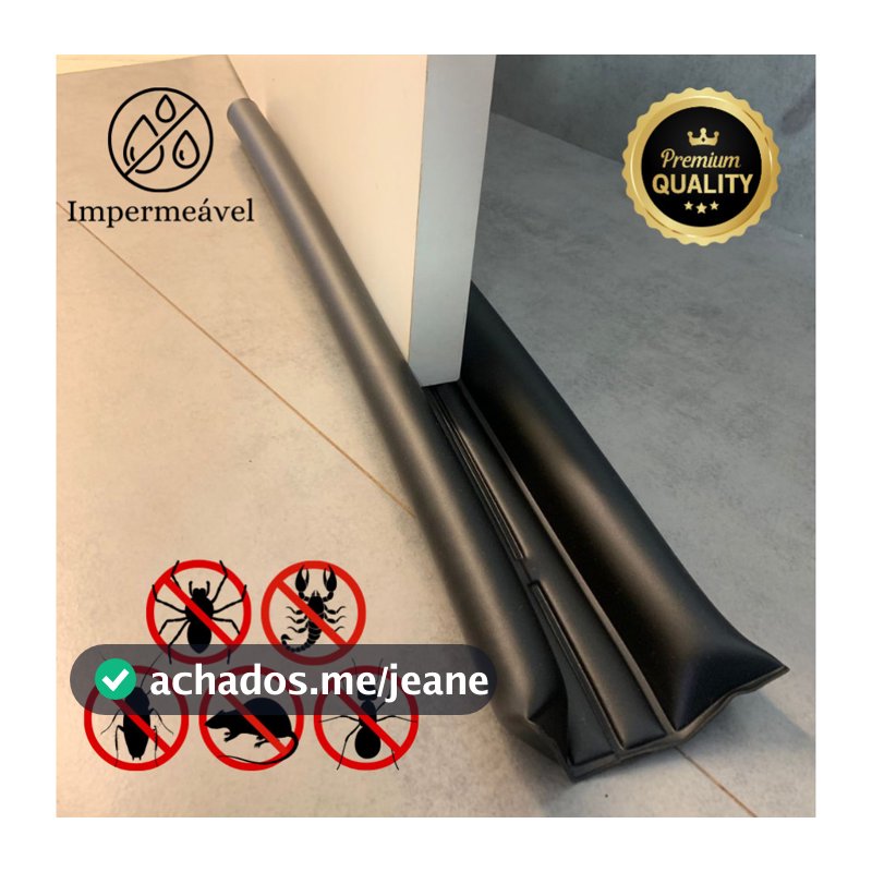 Protetor de porta Impermeável Rolinho 70cm 80cm Dupla Proteção Preto Marrom Cinza Branco