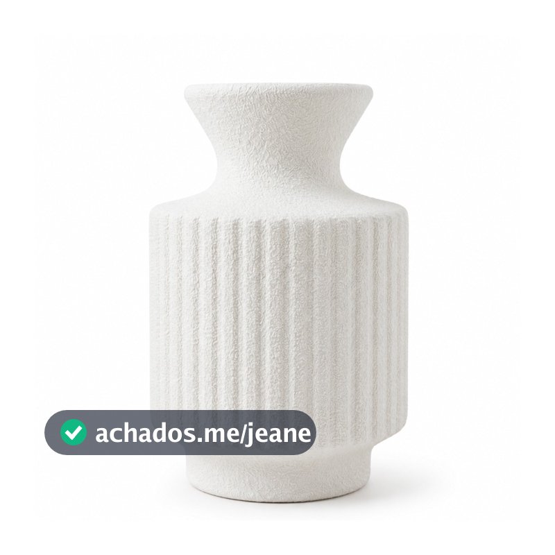 Vaso Decorativo Texturizado Formato Escultural Branco