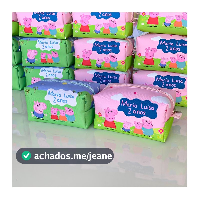 Kit Necessaire Personalizada lembrancinhas aniversário Box P Peppa Pig
