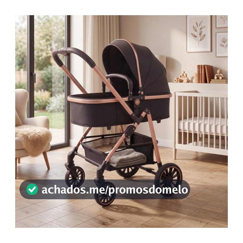 Carrinho de Bebê Apolo Duo Apolo Preto