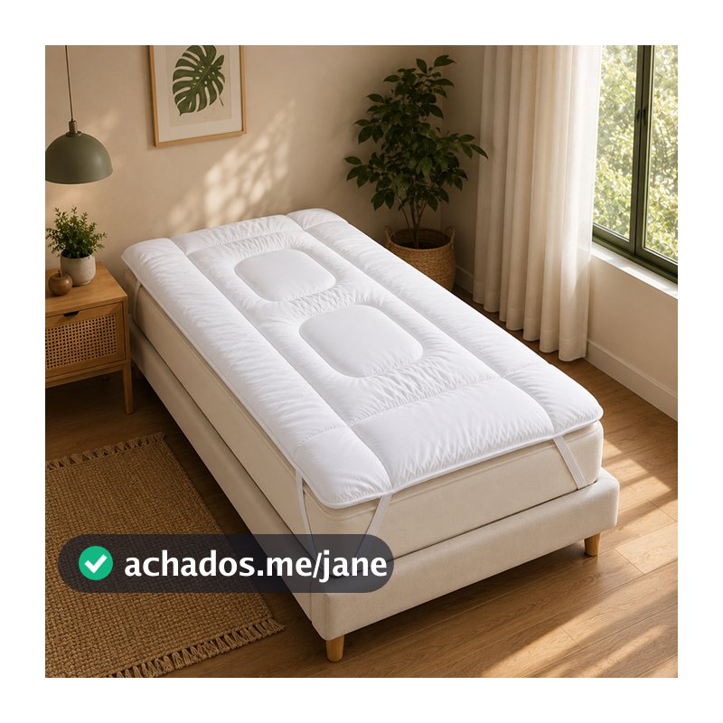 Pillow Top Solteiro 400 Fios com Manta Interna Gramatura 400g
