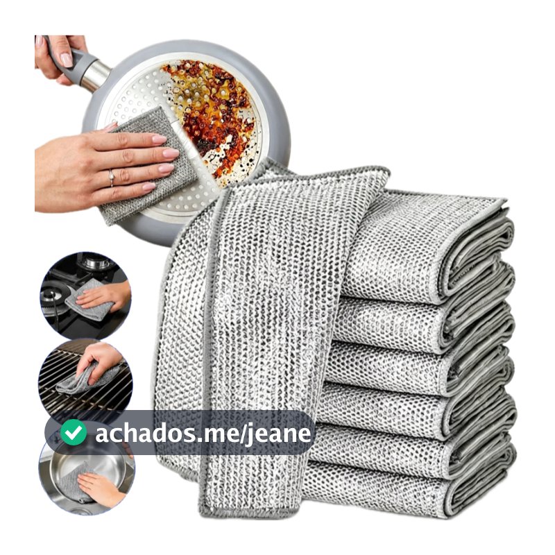 Panos De Limpeza Pano De Prata Lavar 2/5/10PCS Louça De Aço Dupla Face Substitui Bola Não Gorduroso