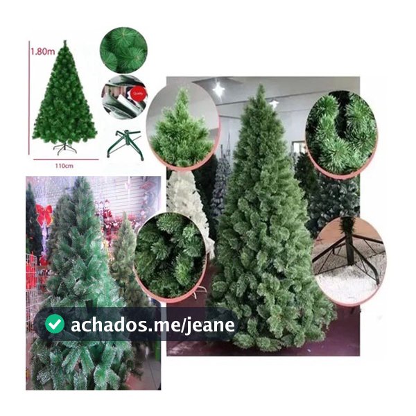 Arvore De Natal Pinheiro 2,10 Metros 566 Galhos Verde / Nevada C/ Neve e Branca Modelo Luxo 1,80m
