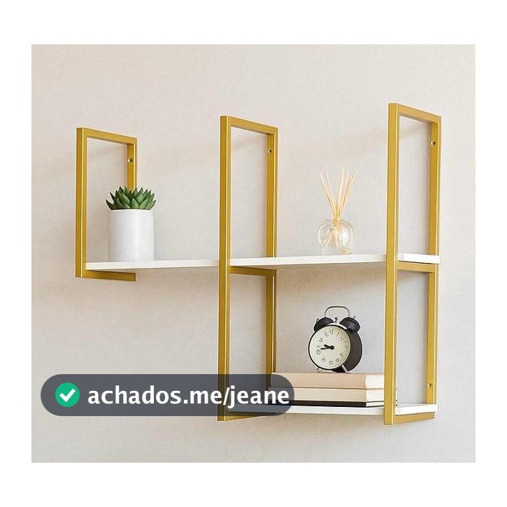 Kit Prateleira Estilo Industrial 1x0,70m MDF com Suporte Aço Carbono Parede Decoração Moderna