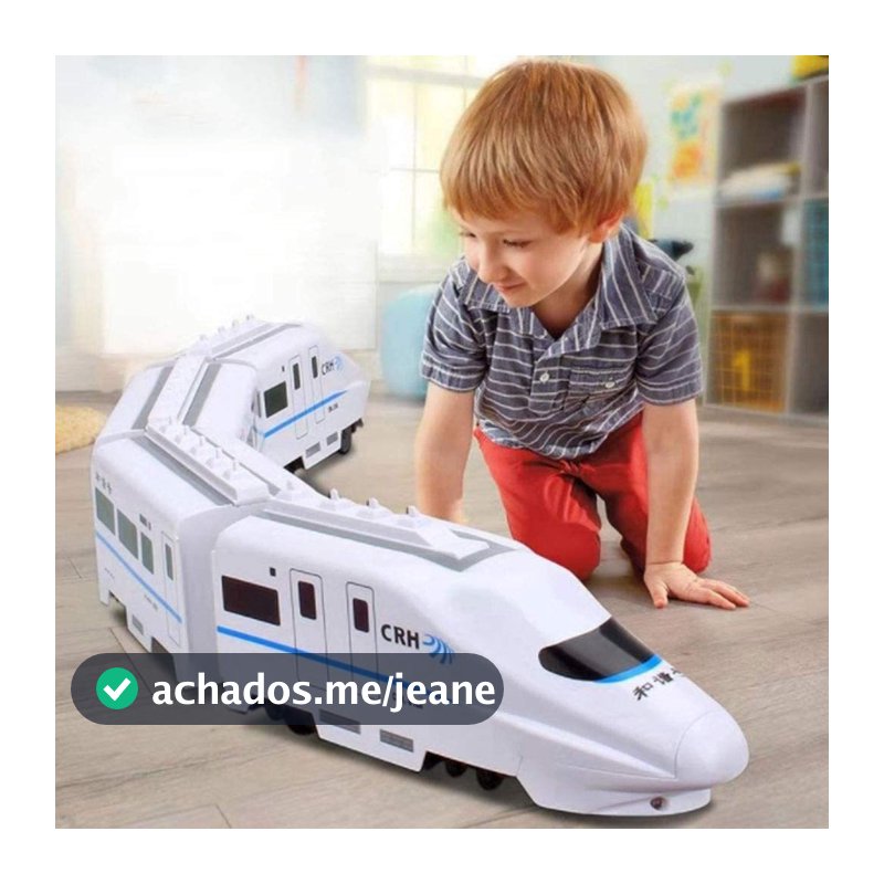 Trem Elétrico Infantil 62cm com Vagões Conectados – Brinquedo Educativo