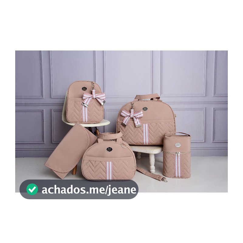 kit bolsa maternidade luxo e fita