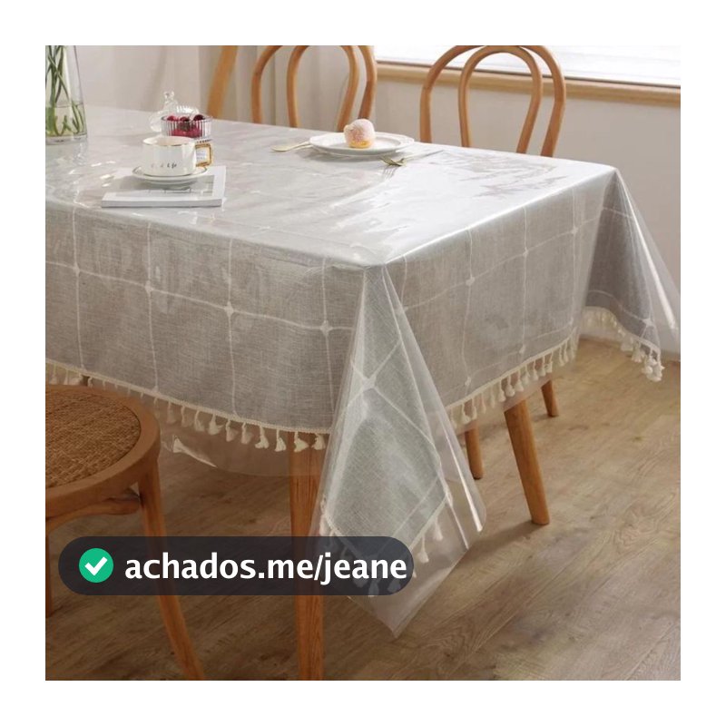 Plástico Toalha De Mesa Todos Os Tamanhos Transparente PVC Térmico Impermeável Decoração Cozinha Sala Casa