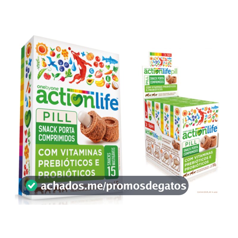 PORTA COMPRIMIDO MEDICAMENTO SPIN ACTIONLIFE PILL 45g 1 UNIDADE