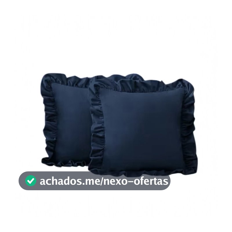 Kit 2 Capa de Almofadas Tamires • Aconchego e Elegância • Babado Completo