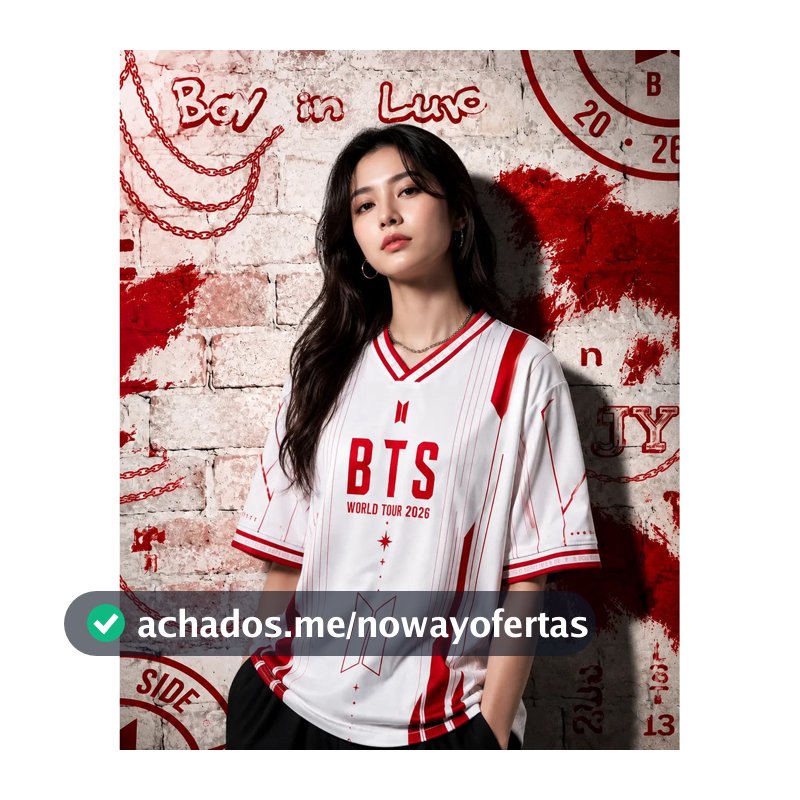 Camiseta BTS 2026 Kpop Gola V Estampada