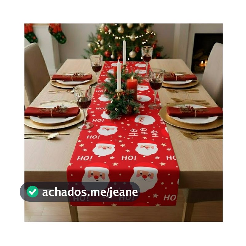 Trilho Caminho de Mesa Jogo de Mesa Natal Natalino em Tecido