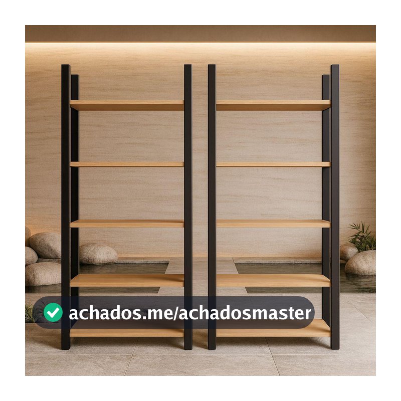 QUEIMA DE ESTOQUE - Kit 2 Estantes Industriais 5 Prateleiras Organizadora Multiuso