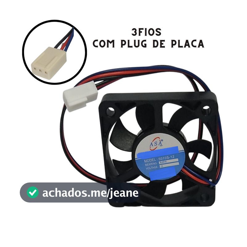 Fan Cooler  Micro Ventilador ventoinha 5010 50x35x10 mm12v Inalador nebulizador Soniclear Pulmosonic Pulmoclear