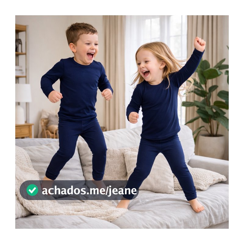 Conjunto Térmico Infantil Blusa E Calça Peluciada
