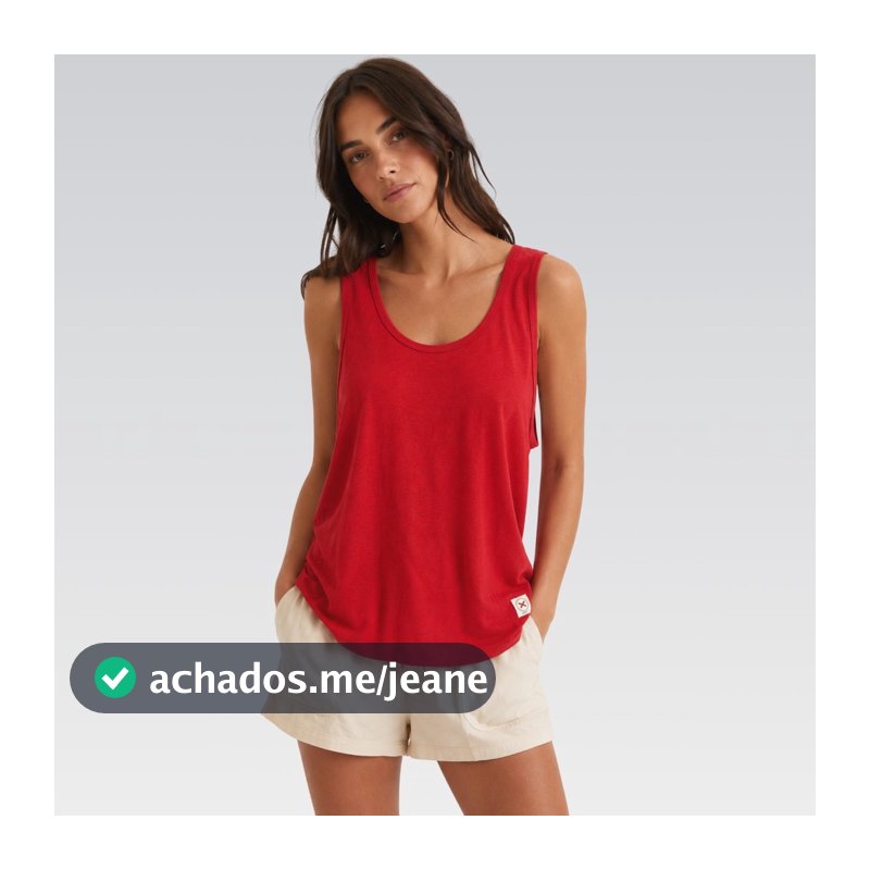 Regata Feminina Cavada Viscolinho Hering Leve Casual