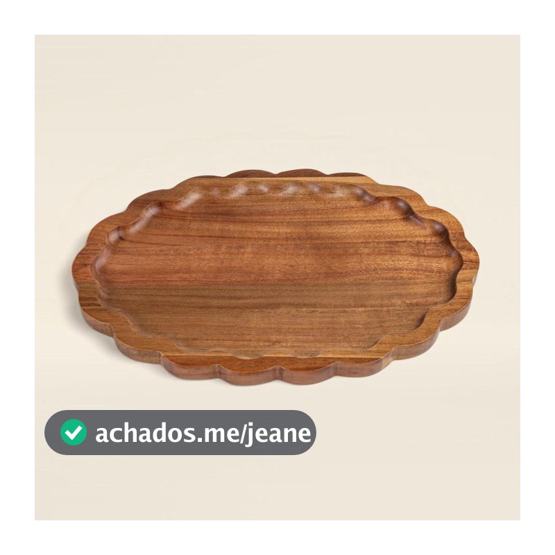 Bandeja Petal Madeira 29cm - A\CASA