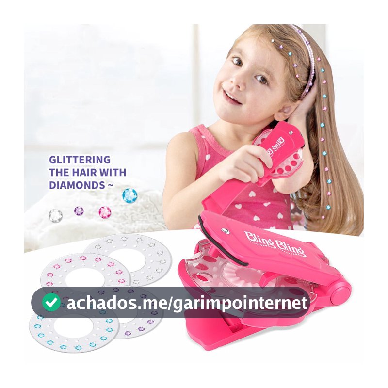 Brinquedo Menino Brinquedos De Menina Conjunto Deluxe de 180 gemas Blingers Brinquedos para Meninas Brinquedos Finja Joia Refil Conjunto DIY Ferramenta de Estilo de Cabelo para Meninas