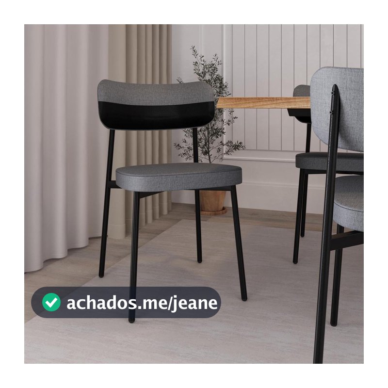 2 Unidades Cadeira Alloa fixa C/4 Pés 50 X 44,7 X 83,8 cm