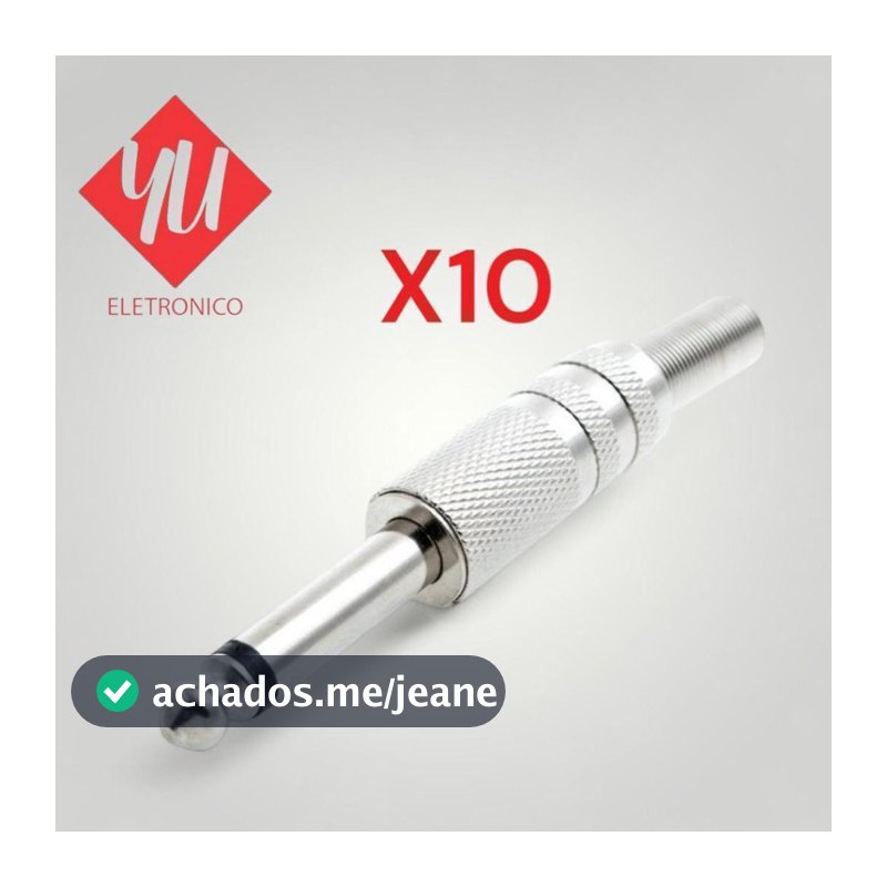 10 Conector P10 Mono Com Mola Oferta