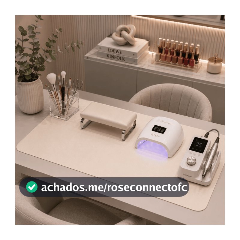Tapete para Manicure Profissional Proteção de Mesa para Alongamento de Unhas Nail Designer Premium