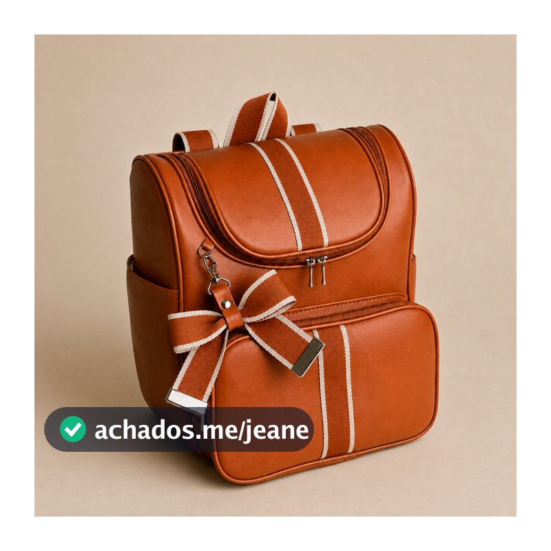 Mochila Maternidade Marrom Luxo l Laço | Impermeável