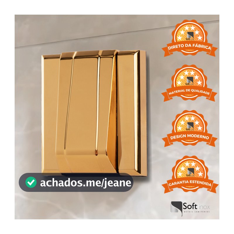 Acabamento Válvula Descarga Parede Banheiro Vaso Sanitário para Registro Padrão Deca Docol Metal