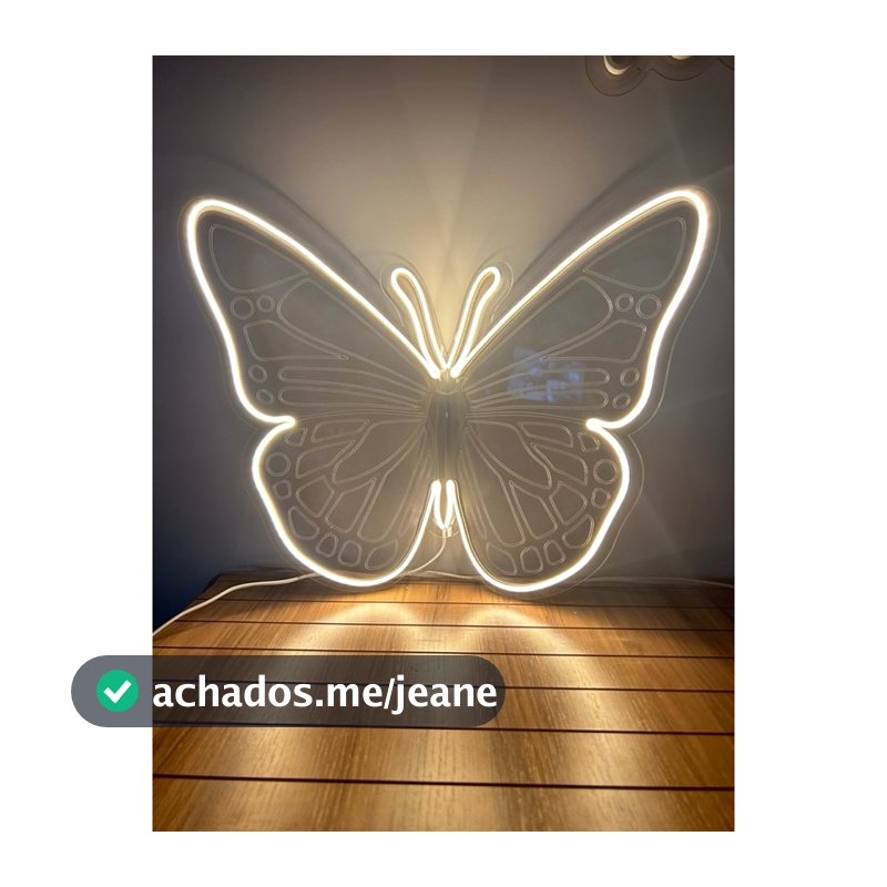 Borboleta led neon 3d em acrilico