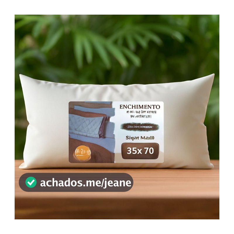 Refil Enchimento para Almofada Retangular Baguete 35x70 cm Fibra Siliconada Ideal para Capas 30x65 cm