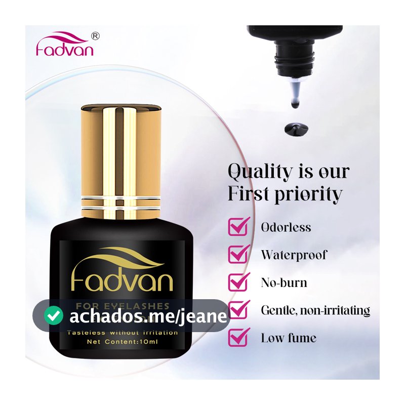 FADVAN Cola Para Extensão De Pestanas Forte Fixação Longa Duração 1s Adesivo Secas 5ml 10ml Com Removedor De
