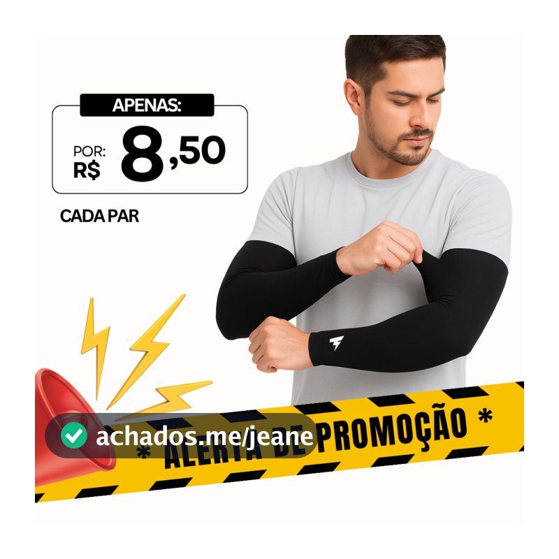 Kit 5 Manguito Proteção Solar UV 50+ Manga Protetora para Braço Mangote Pesca Ciclismo Motoboy