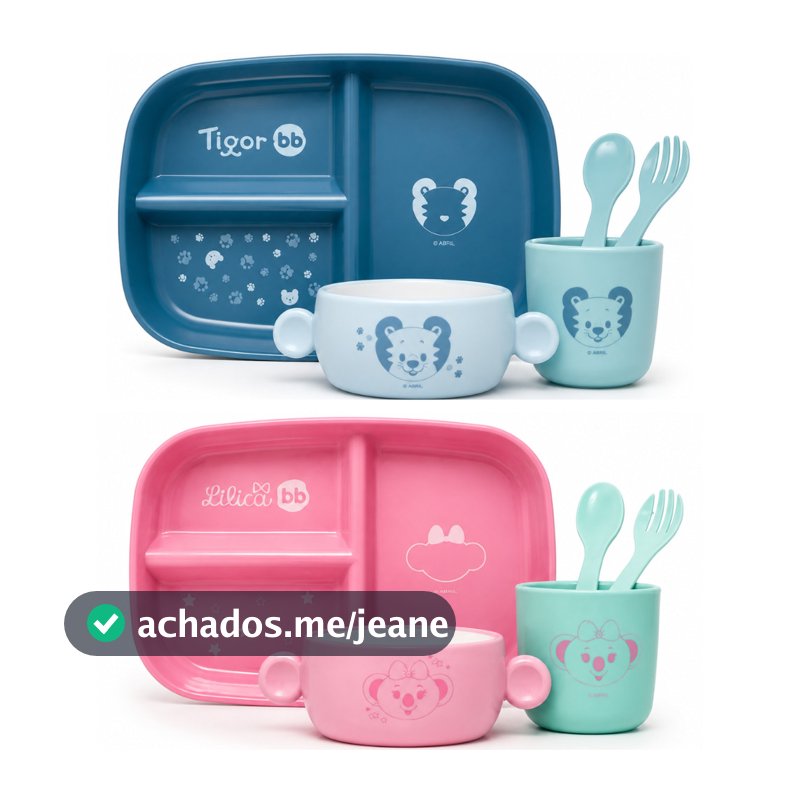 KIT REFEIÇÃO LILICA OU TIGOR  5PÇS HAPPY - PACIFIC