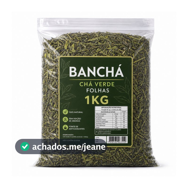 Banchá Chá Verde Folhas 1kg 500g 250g Natunutri