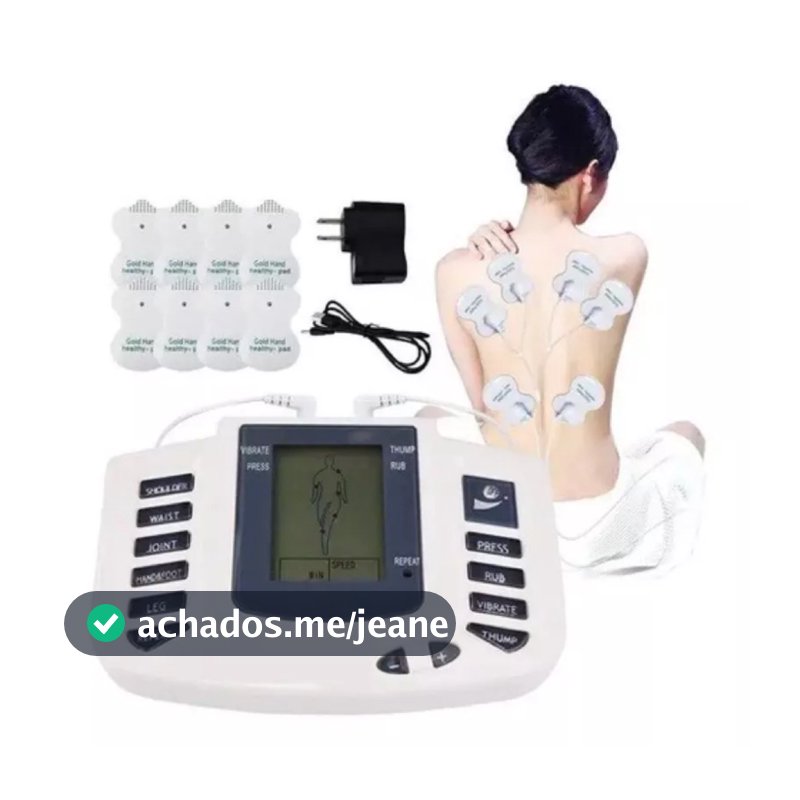 Aparelho Tens Choque Fisioterapia Eletrochoque Eletrodos