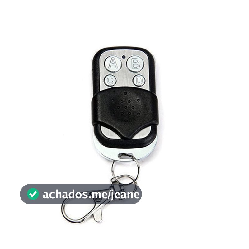 Controle Remoto Universal para Portão Elétrico Eletrônico Garagem com Chaveiro 433mhz Com 4 Botões