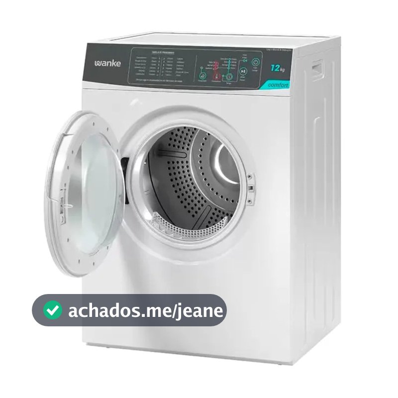 Secadora Wanke Comfort 12kg Função Passa Fácil 12 Programas