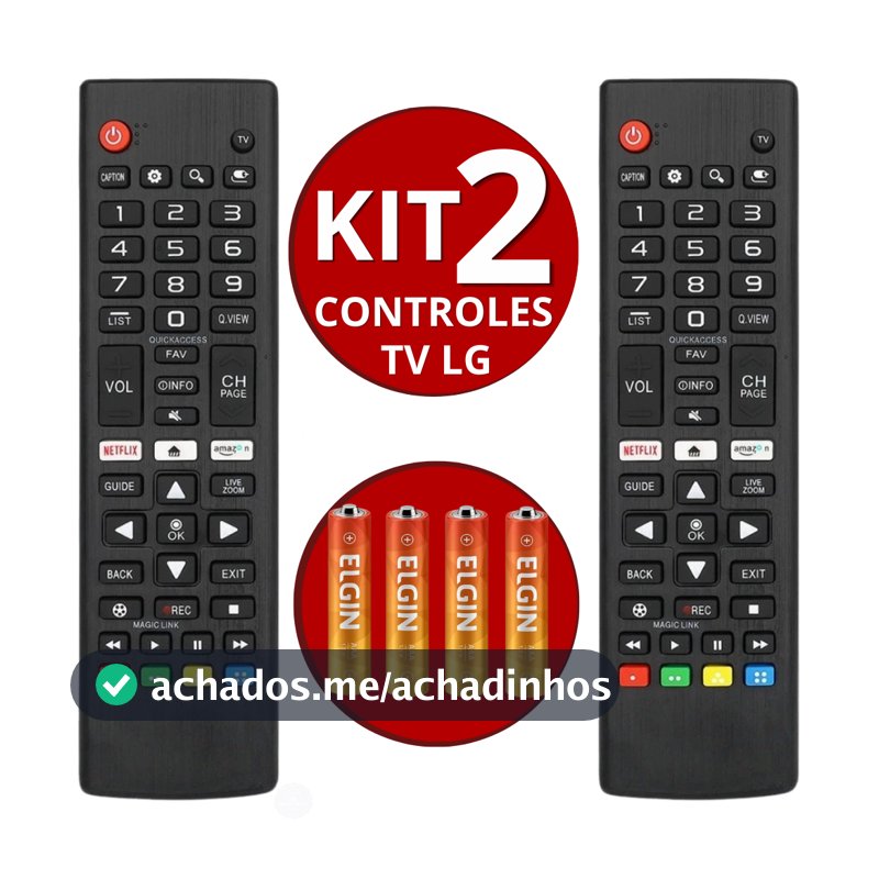 Controle Remoto Televisão LG Smart TV 4K LED LCD Com Pilhas e Atalho Netflix | Envio 24h