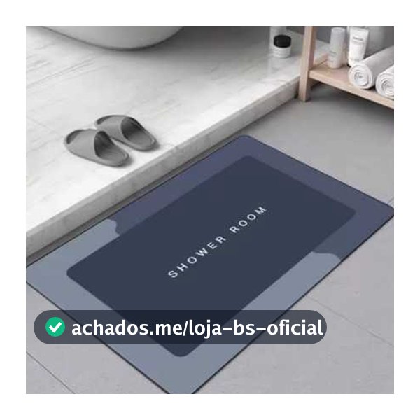 Tapete Absorvente Secagem Rápida Antiderrapante de Banheiro/Porta