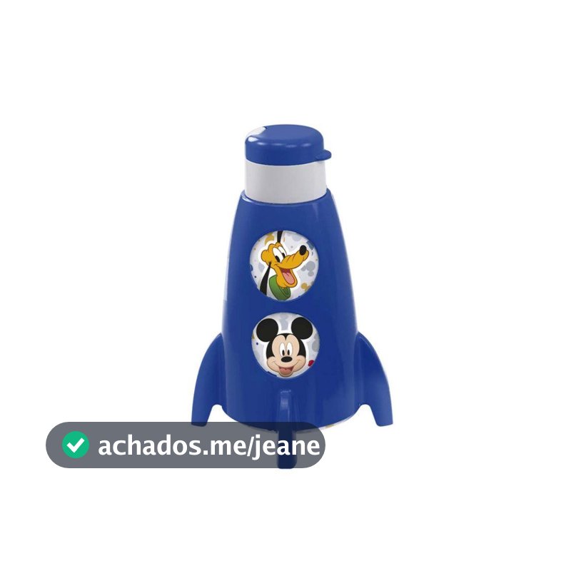 Garrafa Mickey e Amigos Foguete Plástico 320 ml Plasútil