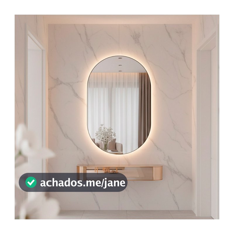 Espelho Orgânico Com Led 40x50cm e 50x80cm Grande Decorativo Quarto Sala Banheiro Lançamento