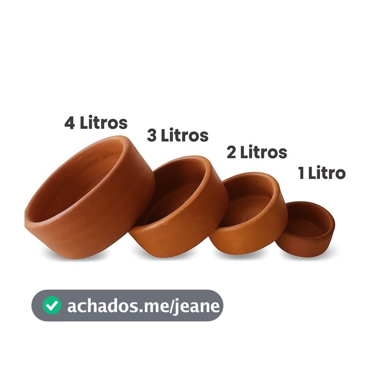 Bebedouro e Comedouro de Barro Natural para Cães Gatos Coelho 1L 2L 3L 4L Mantém Água Fresca Barato