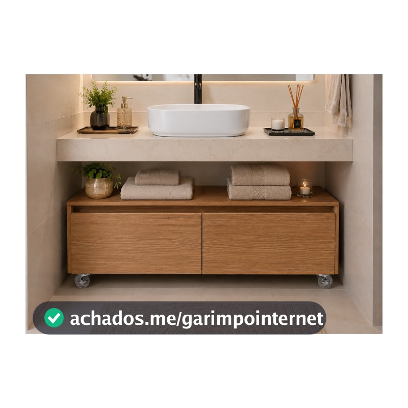 Armário Gabinete Barber 2 Gavetas Com Rodas 90x38x30 Mdf