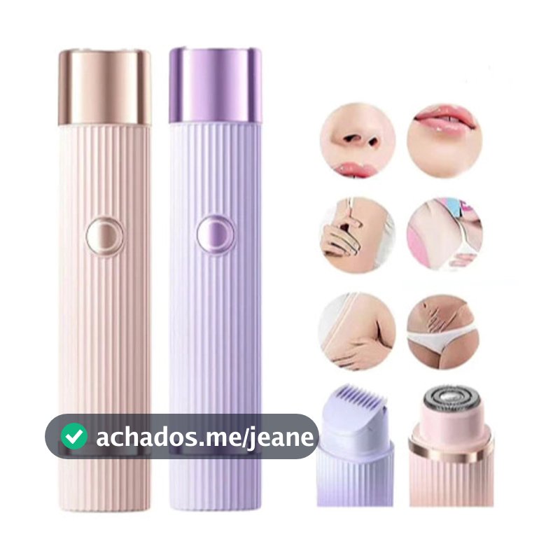 Depilador Eletrico Feminino Recarregável Removedor De Pelos Navalha Dupla- Envio rápido