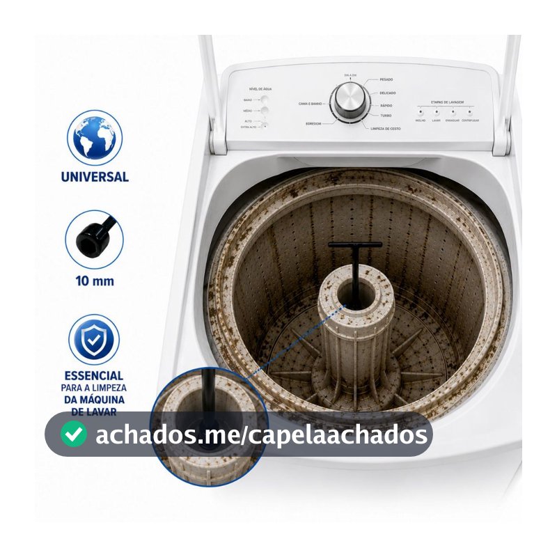 Chave T Longa 10mm 48CM Agitador Electrolux/Brastemp/Consul Universal 48/62cm