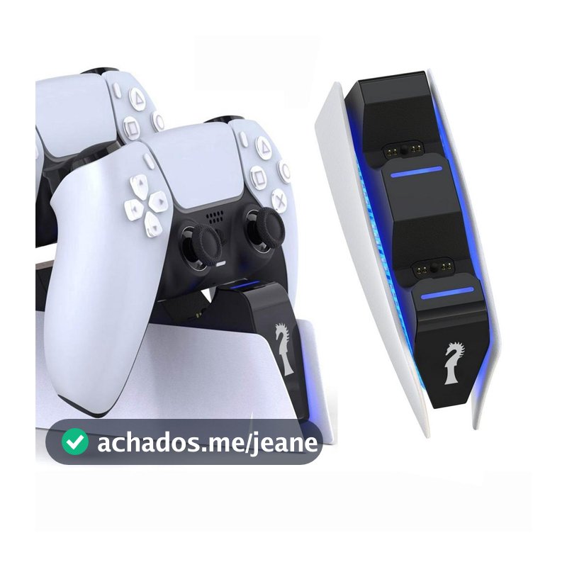 Suporte Base Dock Carregador 2 Controles Com Led Base De Carregamento para PS5