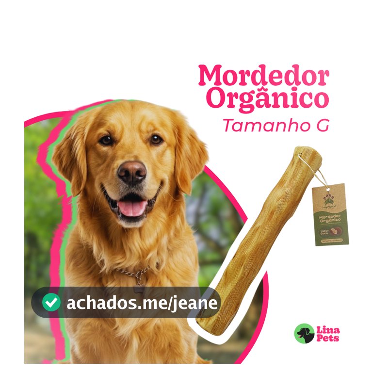 MORDEDOR PARA CACHORRO PRODUTO NATURAL RUSTICO MADEIRA DE CAFE SABOR CÔCO TAM.G  30X3A5CM BRINQUEDO PET