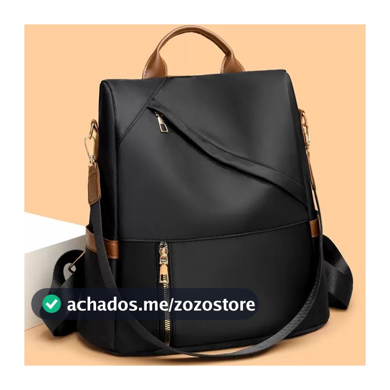 Modelo 019 – Bolsa feminina  à prova d’água e antifurto  ideal para escola trabalho e viagens.
